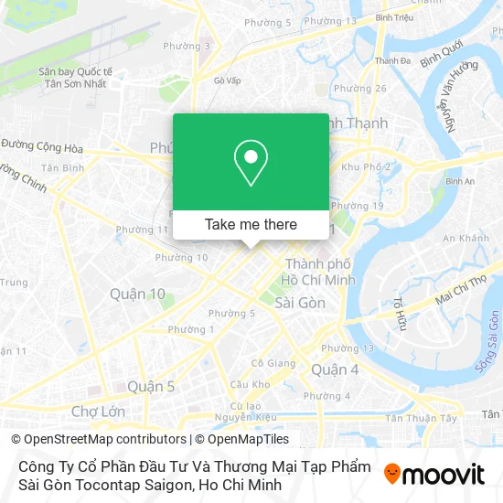 Công Ty Cổ Phần Đầu Tư Và Thương Mại Tạp Phẩm Sài Gòn Tocontap Saigon map