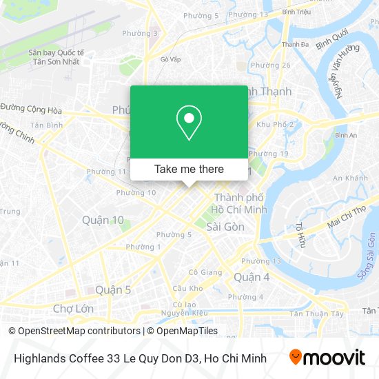 Highlands Coffee 33 Le Quy Don D3 map