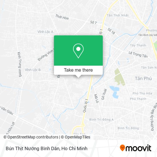 Bún Thịt Nướng Bình Dân map