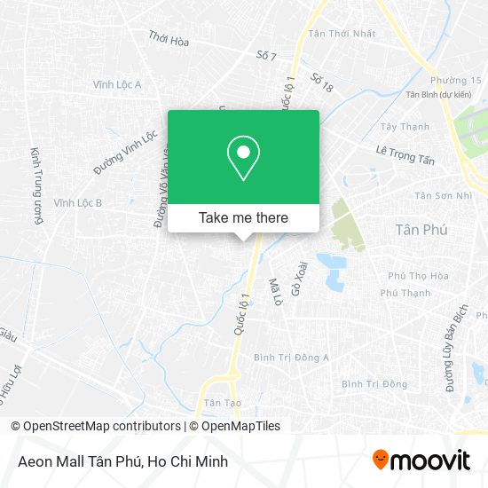 Aeon Mall Tân Phú map