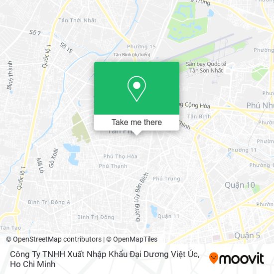 Công Ty TNHH Xuất Nhập Khẩu Đại Dương Việt Úc map
