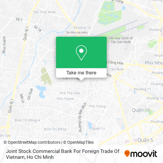 Joint Stock Commercial Bank For Foreign Trade Of Vietnam map