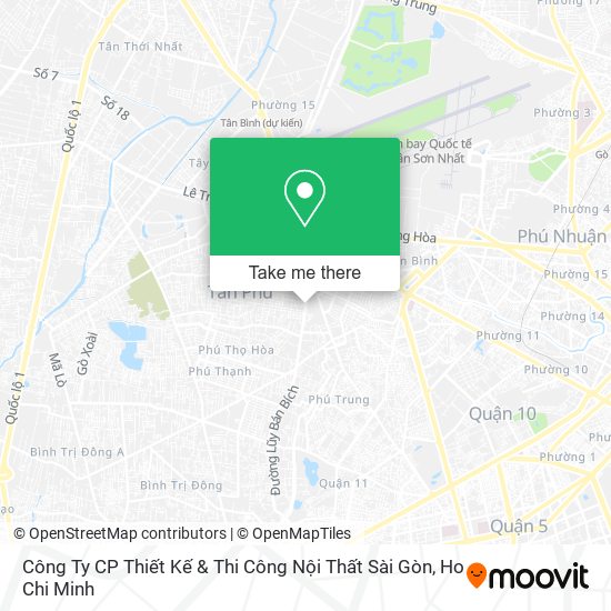 Công Ty CP Thiết Kế & Thi Công Nội Thất Sài Gòn map