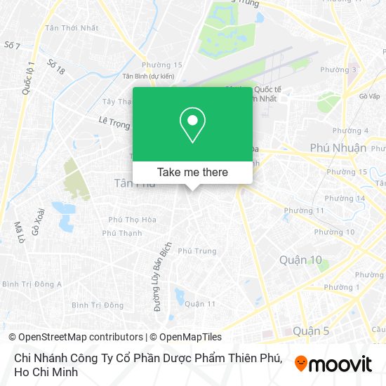 Chi Nhánh Công Ty Cổ Phần Dược Phẩm Thiên Phú map