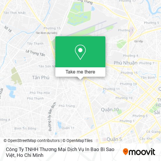 Công Ty TNHH Thương Mại Dịch Vụ In Bao Bì Sao Việt map