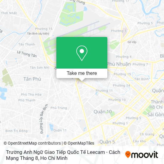 Trường Anh Ngữ Giao Tiếp Quốc Tế Leecam - Cách Mạng Tháng 8 map