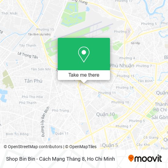 Shop Bin Bin - Cách Mạng Tháng 8 map