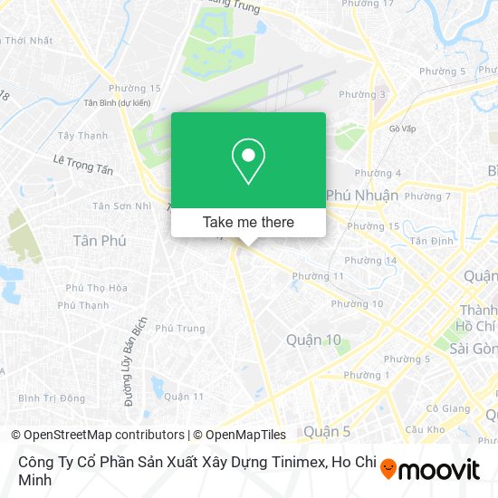 Công Ty Cổ Phần Sản Xuất Xây Dựng Tinimex map