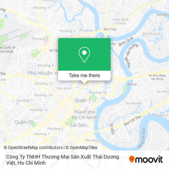 Công Ty TNHH Thương Mại Sản Xuất Thái Dương Việt map