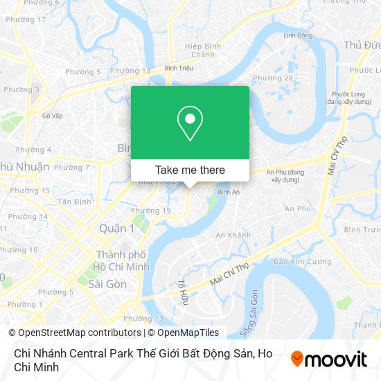 Chi Nhánh Central Park Thế Giới Bất Động Sản map