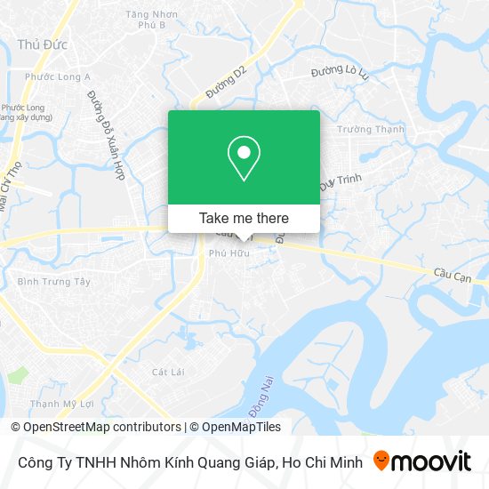 Công Ty TNHH Nhôm Kính Quang Giáp map
