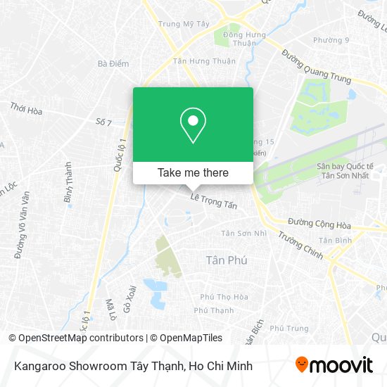 Kangaroo Showroom Tây Thạnh map