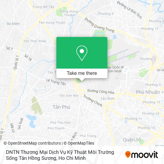 DNTN Thương Mại Dịch Vụ Kỹ Thuật Môi Trường Sống Tân Hồng Sương map