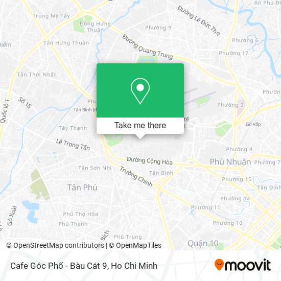 Cafe Góc Phố - Bàu Cát 9 map