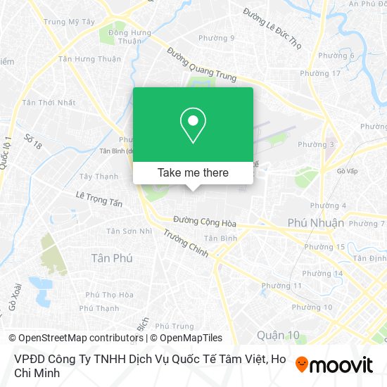 VPĐD Công Ty TNHH Dịch Vụ Quốc Tế Tâm Việt map