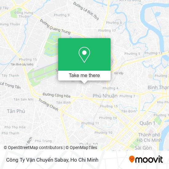 Công Ty Vận Chuyển Sabay map