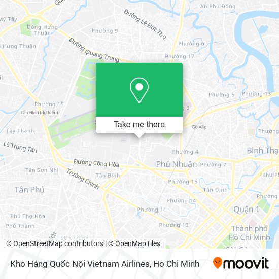 Kho Hàng Quốc Nội Vietnam Airlines map