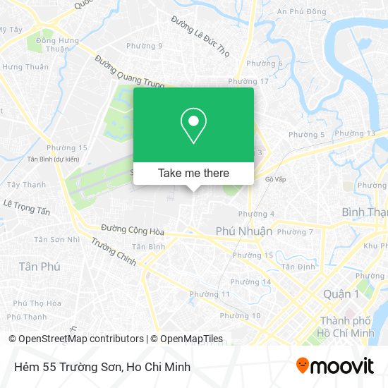 Hẻm 55 Trường Sơn map