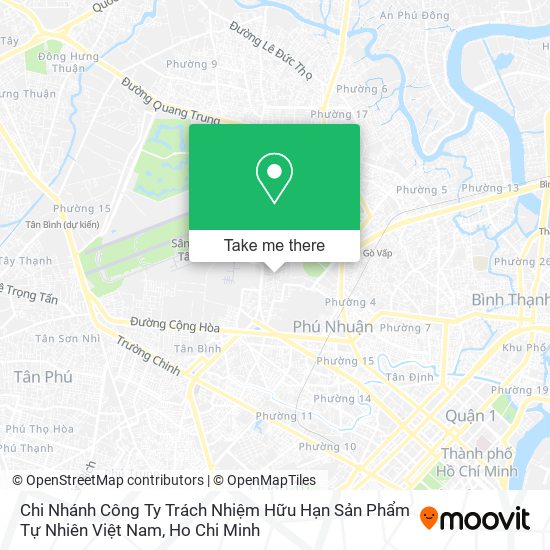 Chi Nhánh Công Ty Trách Nhiệm Hữu Hạn Sản Phẩm Tự Nhiên Việt Nam map