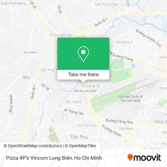 Pizza 4P's Vincom Long Biên map