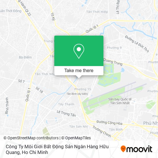 Công Ty Môi Giới Bất Động Sản Ngân Hàng Hữu Quang map