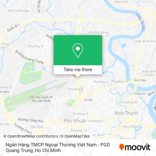 Ngân Hàng TMCP Ngoại Thương Việt Nam - PGD Quang Trung map