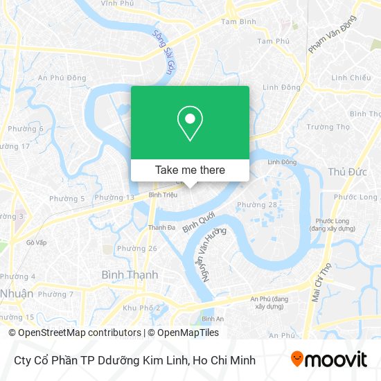 Cty Cổ Phần TP Ddưỡng Kim Linh map