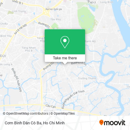 Cơm Bình Dân Cô Ba map