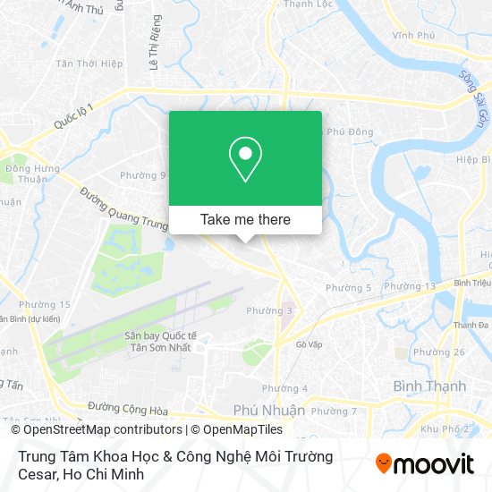 Trung Tâm Khoa Học & Công Nghệ Môi Trường Cesar map