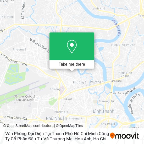 Văn Phòng Đại Diện Tại Thành Phố Hồ Chí Minh Công Ty Cổ Phần Đầu Tư Và Thương Mại Hoa Anh map