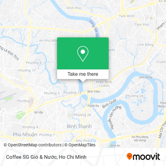 Coffee SG Gió & Nước map