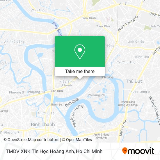 TMDV XNK Tin Học Hoàng Anh map