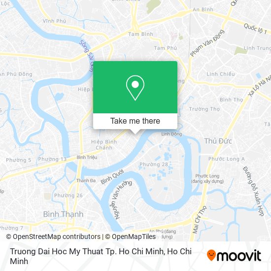 Truong Dai Hoc My Thuat Tp. Ho Chi Minh map