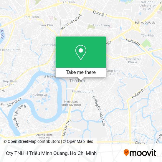 Cty TNHH Triều Minh Quang map
