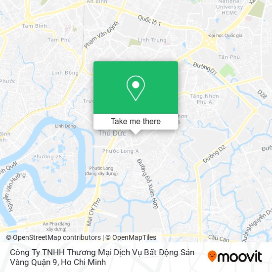 Công Ty TNHH Thương Mại Dịch Vụ Bất Động Sản Vàng Quận 9 map