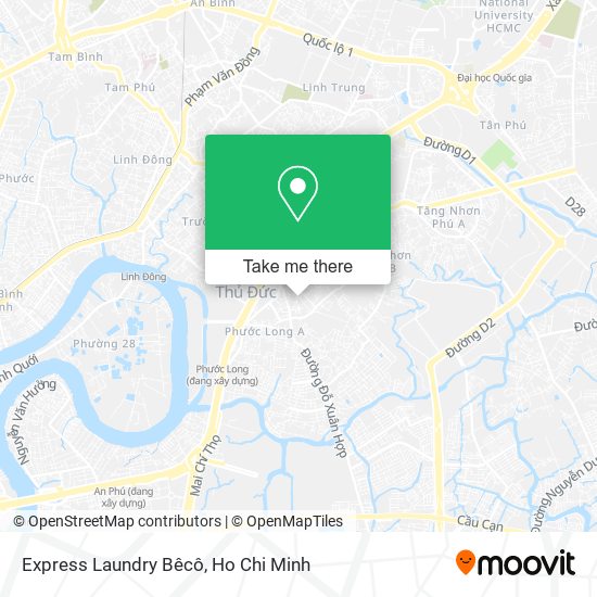 Express Laundry Bêcô map