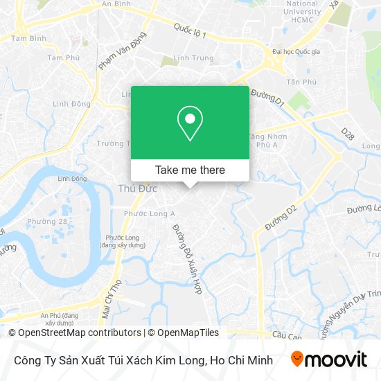 Công Ty Sản Xuất Túi Xách Kim Long map