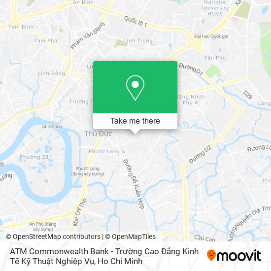 ATM Commonwealth Bank - Trường Cao Đẳng Kinh Tế Kỹ Thuật Nghiệp Vụ map