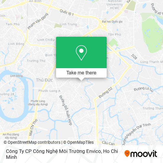 Công Ty CP Công Nghệ Môi Trường Envico map