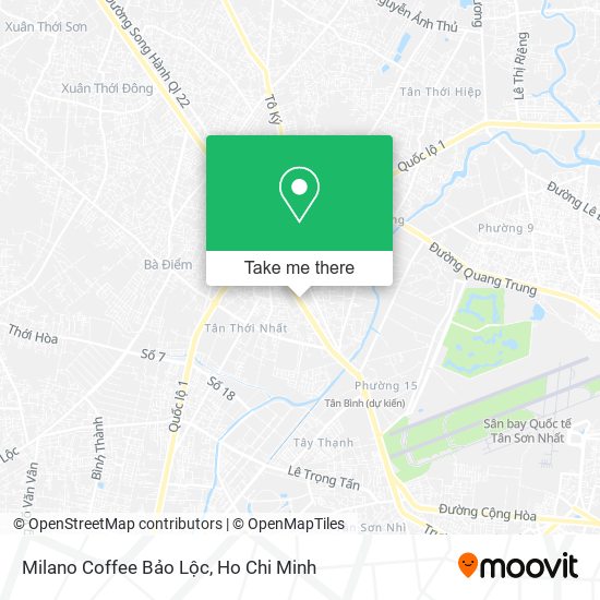 Milano Coffee Bảo Lộc map