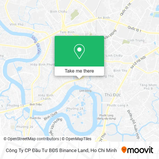 Công Ty CP Đầu Tư BĐS Binance Land map