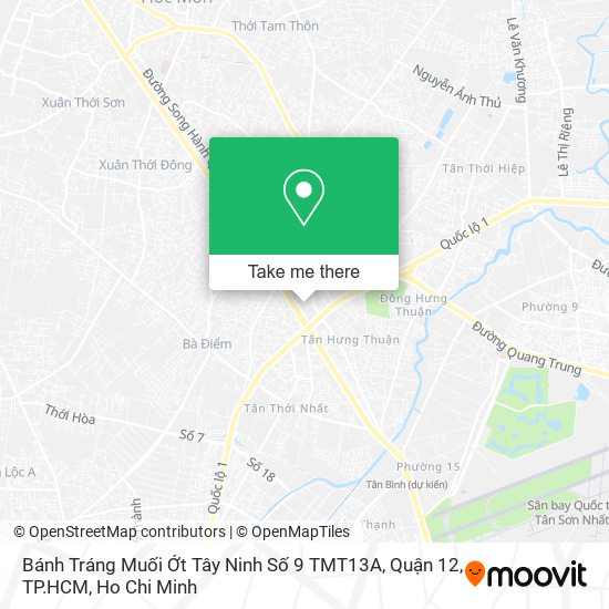 Bánh Tráng Muối Ớt Tây Ninh Số 9 TMT13A, Quận 12, TP.HCM map