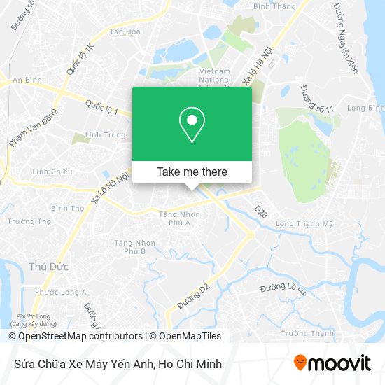 Sửa Chữa Xe Máy Yến Anh map