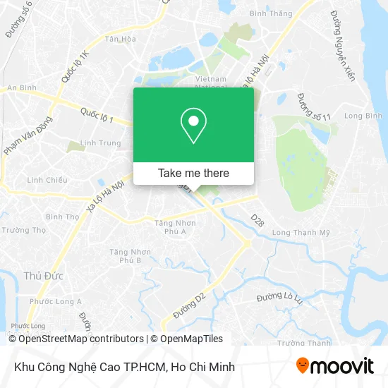Khu Công Nghệ Cao TP.HCM map
