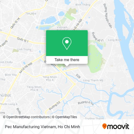Pec Manufacturing Vietnam map