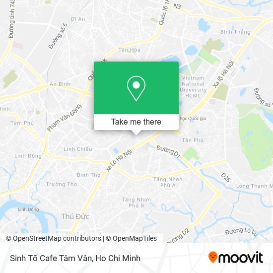 Sinh Tố Cafe Tâm Vân map