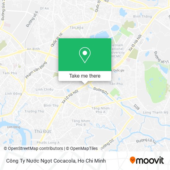 Công Ty Nước Ngọt Cocacola map