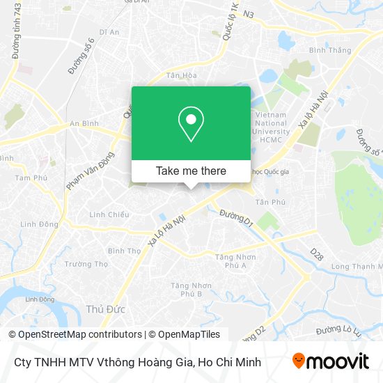 Cty TNHH MTV Vthông Hoàng Gia map