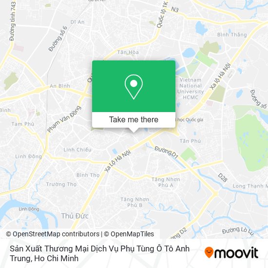 Sản Xuất Thương Mại Dịch Vụ Phụ Tùng Ô Tô Anh Trung map