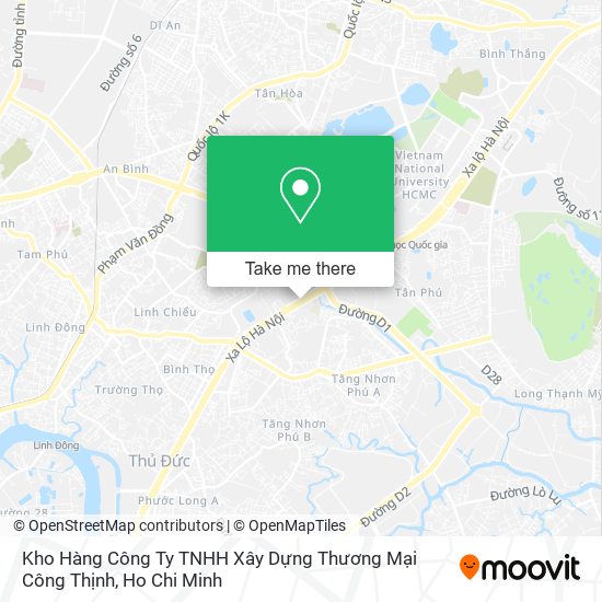 Kho Hàng Công Ty TNHH Xây Dựng Thương Mại Công Thịnh map